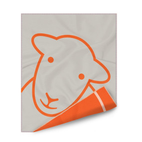 Hello Recycled Cotton Throw - Orange